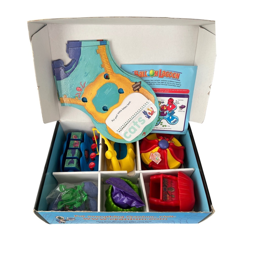 Cranium Balloon Lagoon 4-in-1 Carnival Board Game for Kids 2004 Complete Working